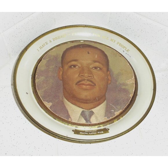 Vintage Reverend Martin Luther King Metal Wall Hanging Plate I have a dream - Picture 4 of 10